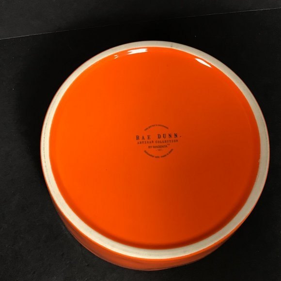 Rae Dunn Hocus Pocus bowl Large Halloween orange ceramic bowl 8" popcorn, treats - Picture 7 of 7